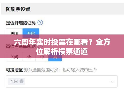 六周年实时投票在哪看？全方位解析投票通道
