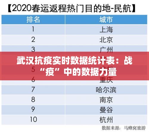武汉抗疫实时数据统计表：战“疫”中的数据力量