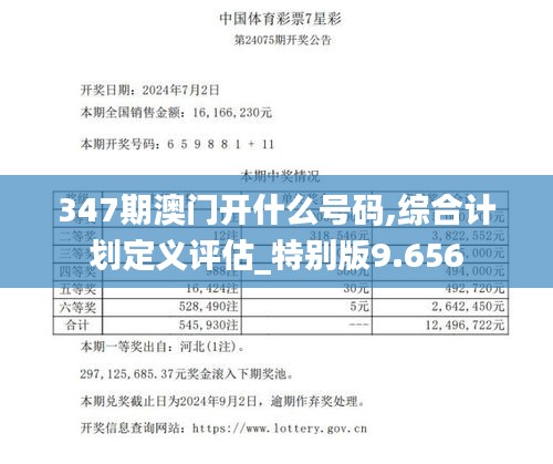 347期澳门开什么号码,综合计划定义评估_特别版9.656