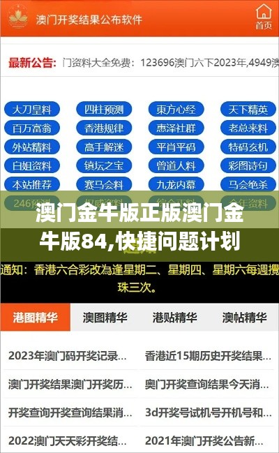 澳门金牛版正版澳门金牛版84,快捷问题计划设计_战略版8.840