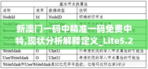 新澳门一码中精准一码免费中特,现状分析解释定义_Lite5.261
