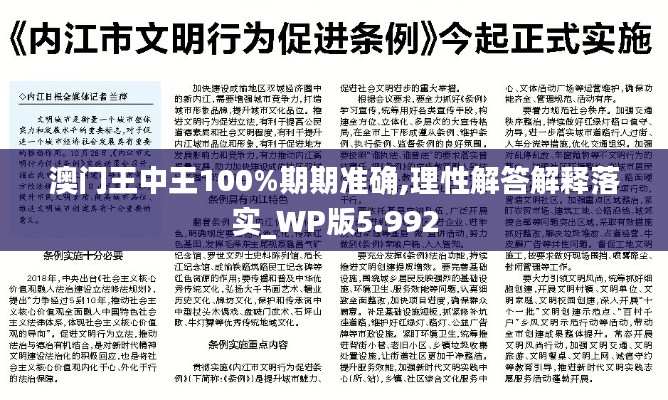 澳门王中王100%期期准确,理性解答解释落实_WP版5.992
