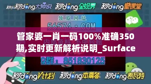 管家婆一肖一码100%准确350期,实时更新解析说明_Surface5.449