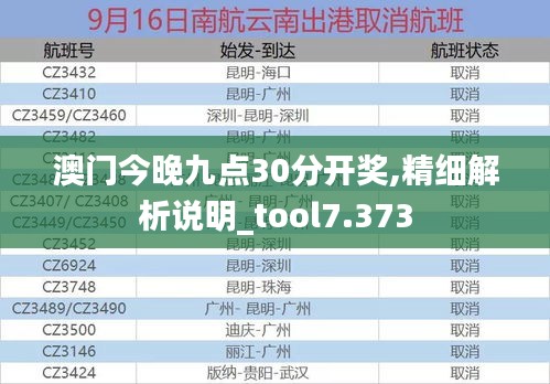 澳门今晚九点30分开奖,精细解析说明_tool7.373