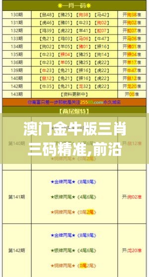 澳门金牛版三肖三码精准,前沿说明解析_NE版10.102