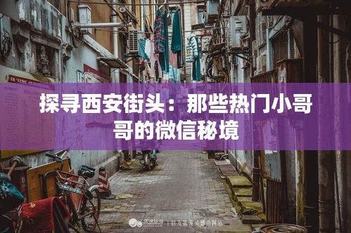 探寻西安街头：那些热门小哥哥的微信秘境