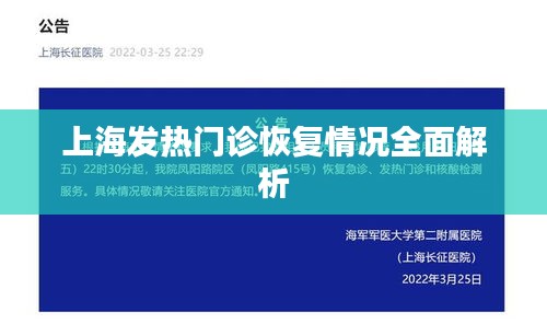 上海发热门诊恢复情况全面解析