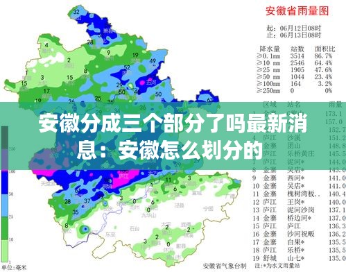 安徽分成三个部分了吗最新消息：安徽怎么划分的 