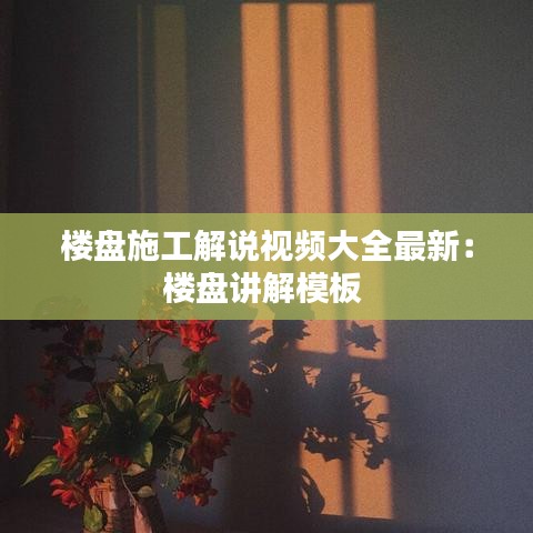 楼盘施工解说视频大全最新：楼盘讲解模板 