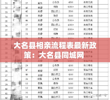 大名县相亲流程表最新政策：大名县同城网 