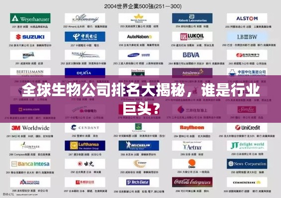 全球生物公司排名大揭秘，谁是行业巨头？