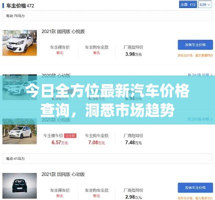 今日全方位最新汽车价格查询，洞悉市场趋势
