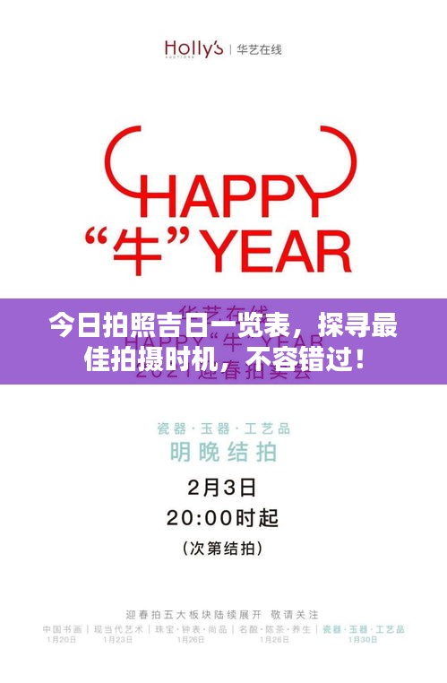 今日拍照吉日一览表，探寻最佳拍摄时机，不容错过！