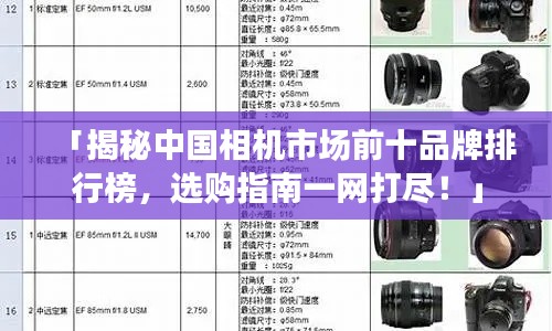 「揭秘中国相机市场前十品牌排行榜，选购指南一网打尽！」