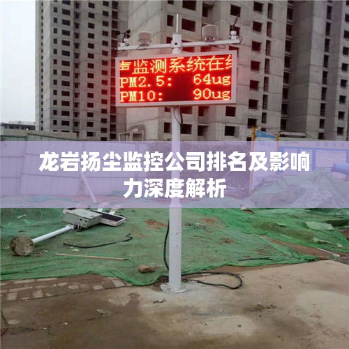 龙岩扬尘监控公司排名及影响力深度解析