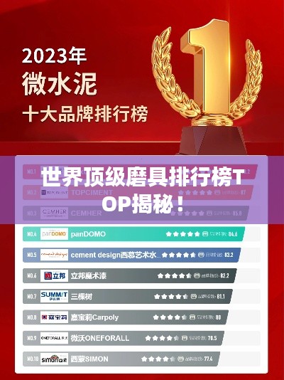 世界顶级磨具排行榜TOP揭秘！