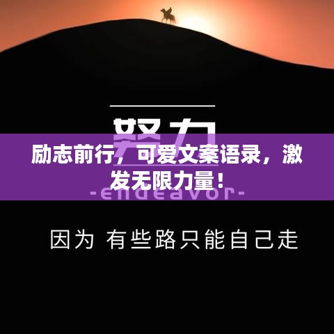 励志前行，可爱文案语录，激发无限力量！