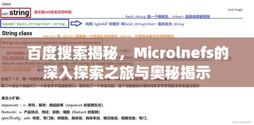 百度搜索揭秘，Microlnefs的深入探索之旅与奥秘揭示