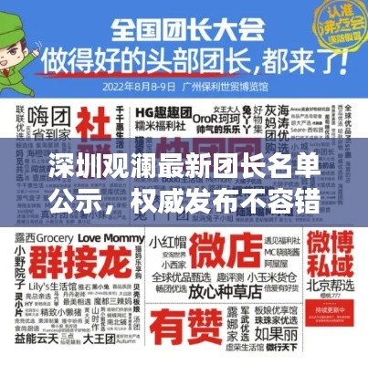 深圳观澜最新团长名单公示，权威发布不容错过！