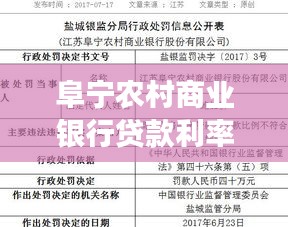 阜宁农村商业银行贷款利率深度解读，最新利率及申请条件全攻略