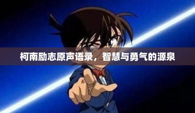 柯南励志原声语录，智慧与勇气的源泉