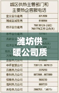 潍坊供暖公司质量排名及表现深度解析