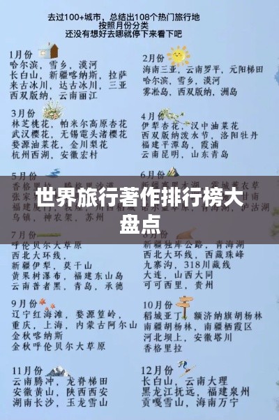 世界旅行著作排行榜大盘点