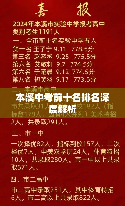 本溪中考前十名排名深度解析