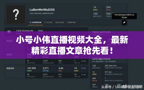 小号小伟直播视频大全，最新精彩直播文章抢先看！