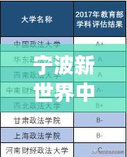 宁波新世界中学排名及教育实力深度剖析