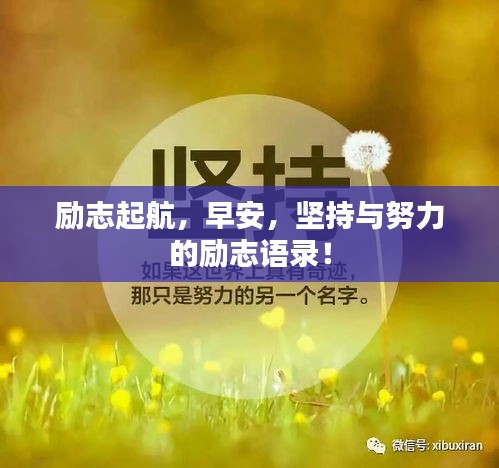 励志起航，早安，坚持与努力的励志语录！