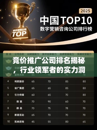 竞价推广公司排名揭秘，行业领军者的实力洞察